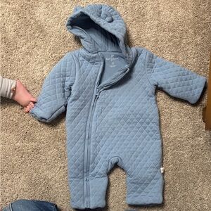 Cozy 0-3 Quilted Bunting Footie by Tiny Kind